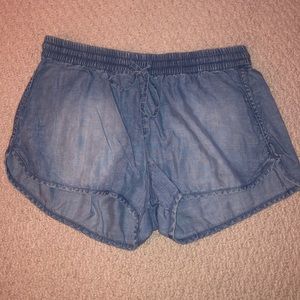 H&M mock jean shorts